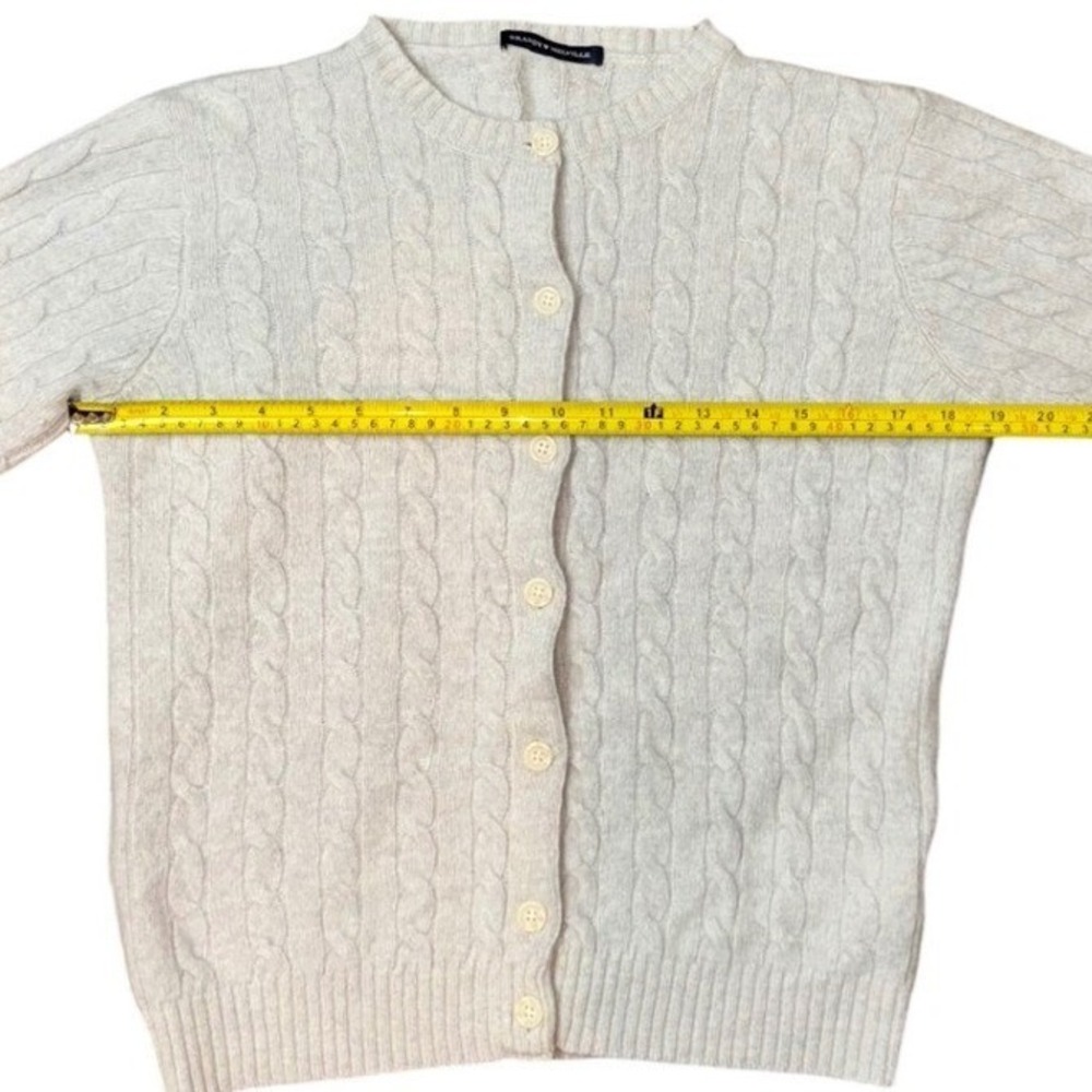 Brandy Melville Wool Blend Cable Knit Cardigan Sweater Gray Made‎ in Italy OS - Picture 6 of 12